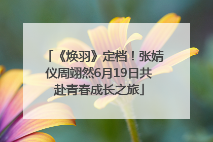 《焕羽》定档！张婧仪周翊然6月19日共赴青春成长之旅