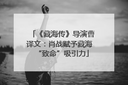 《藏海传》导演曹译文：肖战赋予藏海“致命”吸引力