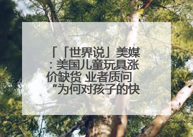 「世界说」美媒：美国儿童玩具涨价缺货 业者质问“为何对孩子的快乐征税？”