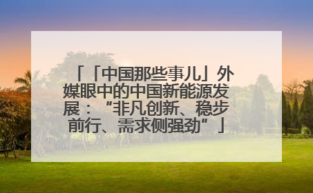 「中国那些事儿」外媒眼中的中国新能源发展：“非凡创新、稳步前行、需求侧强劲”