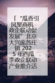 “瓜香引凤聚商机 政企联动促发展”北京大兴庞各庄镇 2025 年西瓜季政企联动产业推介活动圆满举行