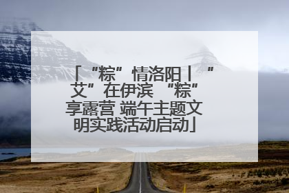 “粽”情洛阳丨“艾”在伊滨 “粽”享露营 端午主题文明实践活动启动