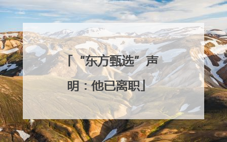“东方甄选”声明：他已离职