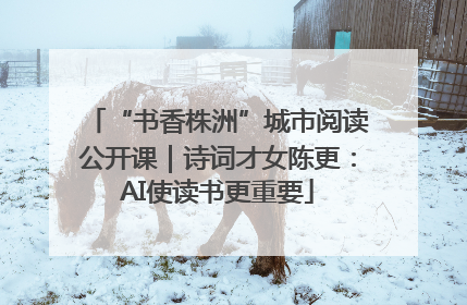 “书香株洲”城市阅读公开课｜诗词才女陈更：AI使读书更重要