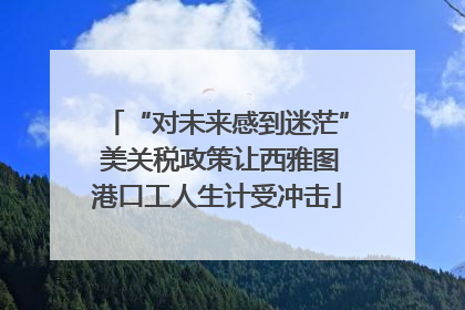 “对未来感到迷茫” 美关税政策让西雅图港口工人生计受冲击
