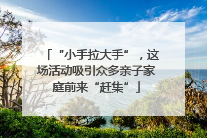 “小手拉大手”，这场活动吸引众多亲子家庭前来“赶集”
