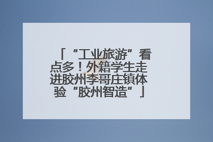 “工业旅游”看点多！外籍学生走进胶州李哥庄镇体验“胶州智造”