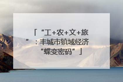 “工+农+文+旅”：丰城市镇域经济“蝶变密码”