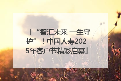 “智汇未来 一生守护”！中国人寿2025年客户节精彩启幕