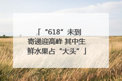 “618”未到 寄递迎高峰 其中生鲜水果占“大头”