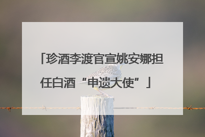 珍酒李渡官宣姚安娜担任白酒“申遗大使”