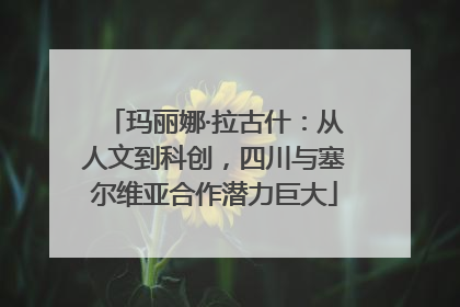 玛丽娜·拉古什：从人文到科创，四川与塞尔维亚合作潜力巨大