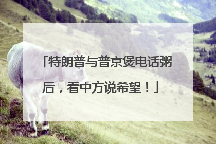 特朗普与普京煲电话粥后，看中方说希望！