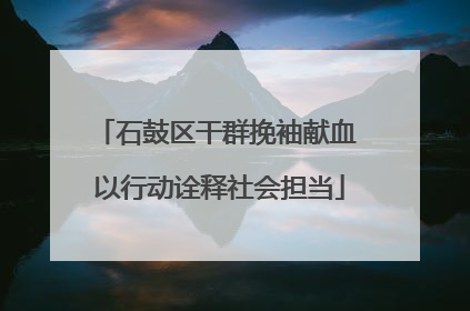 石鼓区干群挽袖献血 以行动诠释社会担当