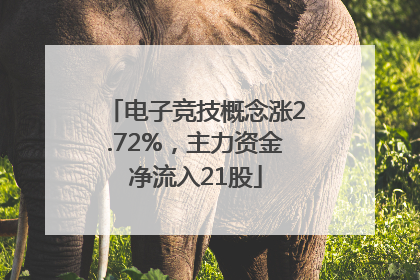 电子竞技概念涨2.72%，主力资金净流入21股