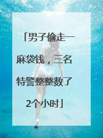男子偷走一麻袋钱，三名特警整整数了2个小时