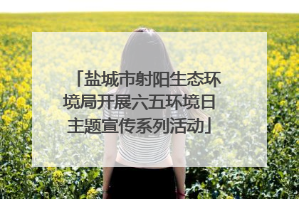 盐城市射阳生态环境局开展六五环境日主题宣传系列活动
