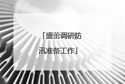 盛蕾调研防汛准备工作