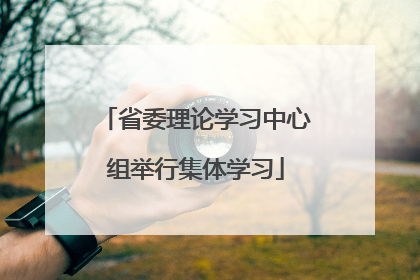 省委理论学习中心组举行集体学习