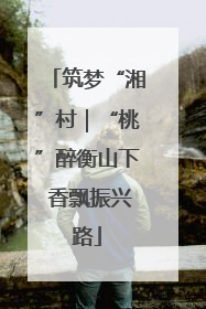 筑梦“湘”村｜“桃”醉衡山下 香飘振兴路
