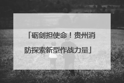 砺剑担使命！贵州消防探索新型作战力量