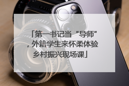 第一书记当“导师”，外籍学生来怀柔体验乡村振兴现场课