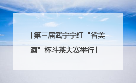 第三届武宁宁红“省美酒”杯斗茶大赛举行