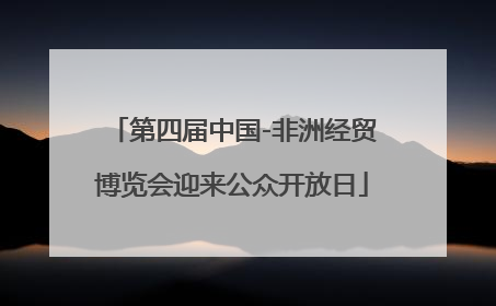 第四届中国-非洲经贸博览会迎来公众开放日