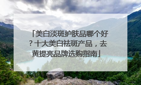 美白淡斑护肤品哪个好？十大美白祛斑产品，去黄提亮品牌选购指南