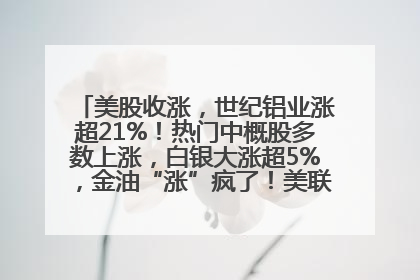 美股收涨，世纪铝业涨超21%！热门中概股多数上涨，白银大涨超5%，金油“涨”疯了！美联储官员最新表态