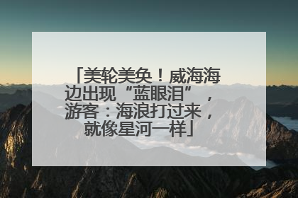 美轮美奂！威海海边出现“蓝眼泪”，游客：海浪打过来，就像星河一样