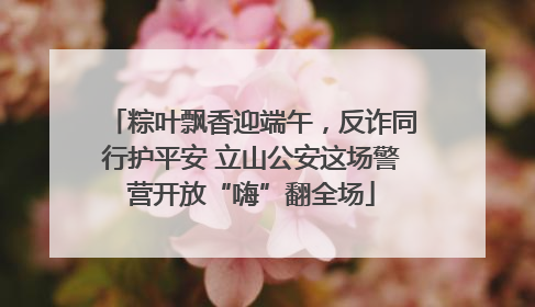粽叶飘香迎端午，反诈同行护平安 立山公安这场警营开放“嗨”翻全场