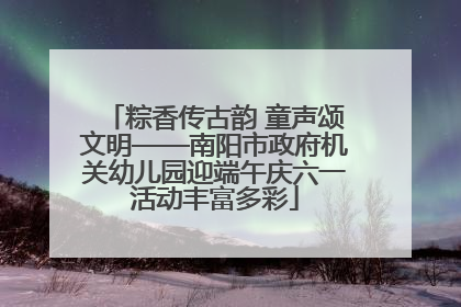 粽香传古韵 童声颂文明——南阳市政府机关幼儿园迎端午庆六一活动丰富多彩