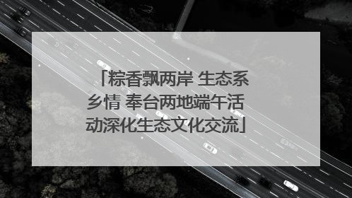 粽香飘两岸 生态系乡情 奉台两地端午活动深化生态文化交流