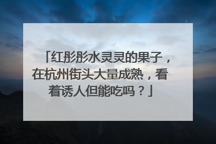 红彤彤水灵灵的果子，在杭州街头大量成熟，看着诱人但能吃吗？