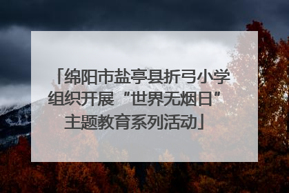 绵阳市盐亭县折弓小学组织开展“世界无烟日”主题教育系列活动