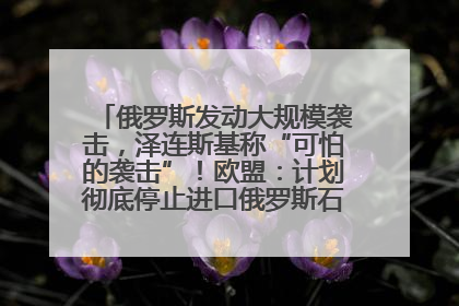 俄罗斯发动大规模袭击，泽连斯基称“可怕的袭击”！欧盟：计划彻底停止进口俄罗斯石油！油价飙涨