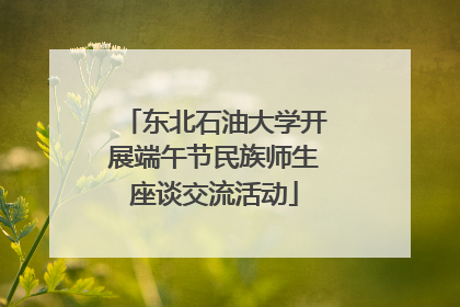 东北石油大学开展端午节民族师生座谈交流活动