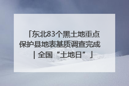 东北83个黑土地重点保护县地表基质调查完成｜全国“土地日”