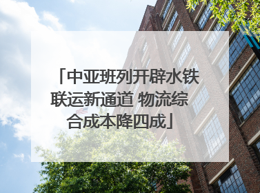 中亚班列开辟水铁联运新通道 物流综合成本降四成