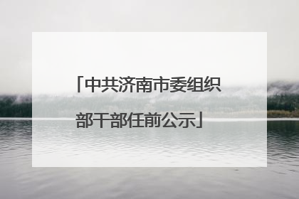 中共济南市委组织部干部任前公示