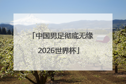 中国男足彻底无缘2026世界杯