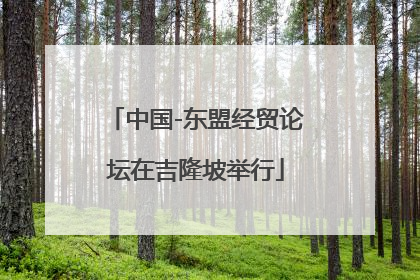 中国-东盟经贸论坛在吉隆坡举行