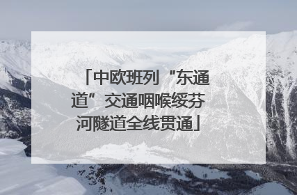 中欧班列“东通道”交通咽喉绥芬河隧道全线贯通