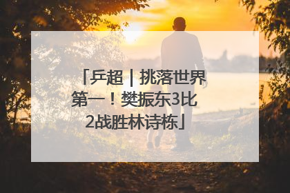 乒超｜挑落世界第一！樊振东3比2战胜林诗栋