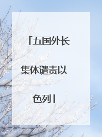 五国外长集体谴责以色列