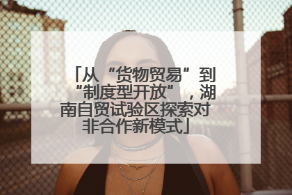 从“货物贸易”到“制度型开放”，湖南自贸试验区探索对非合作新模式