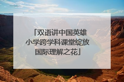 双语讲中国英雄 小学跨学科课堂绽放国际理解之花