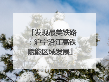 发现最美铁路：沪宁沿江高铁赋能区域发展