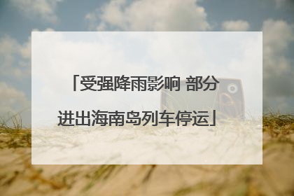 受强降雨影响 部分进出海南岛列车停运